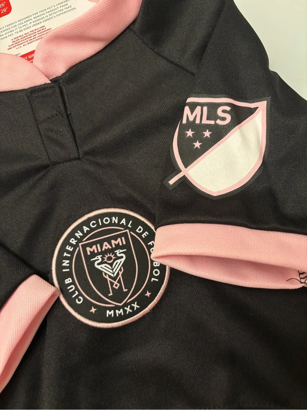 Inter Miami MLS Pet Jersey in Black & Pink